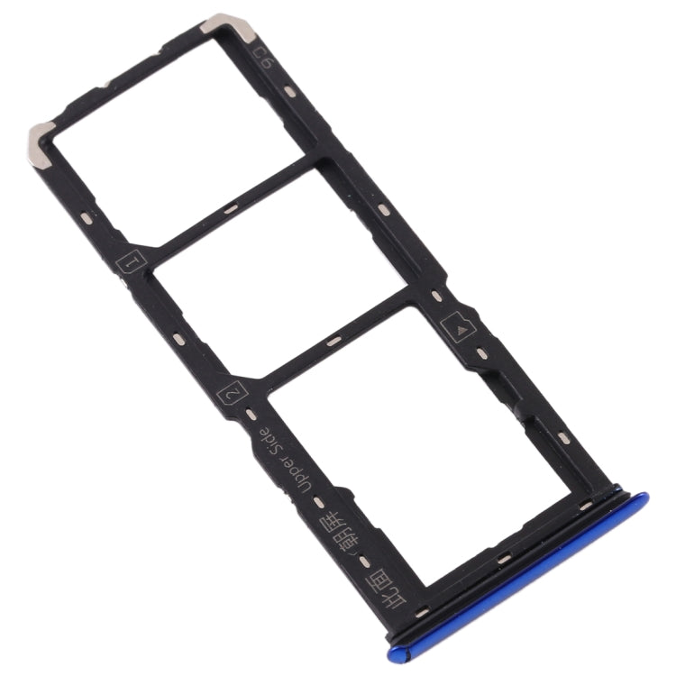 For Vivo S1 SIM Card Tray + SIM Card Tray + Micro SD Card Tray (Blue) - free shipping - PMc TechLife - Order now!