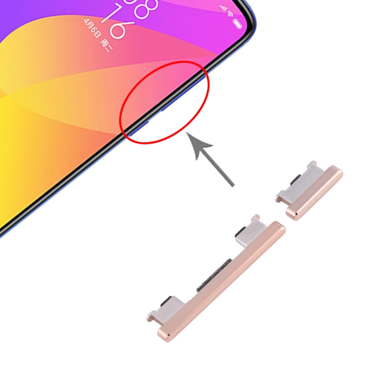 Side Keys for Xiaomi Mi CC9(Gold) - Home key & Side Key by PMc TechLife | Online Shopping South Africa | PMc TechLife | Buy Now Pay Later Mobicred