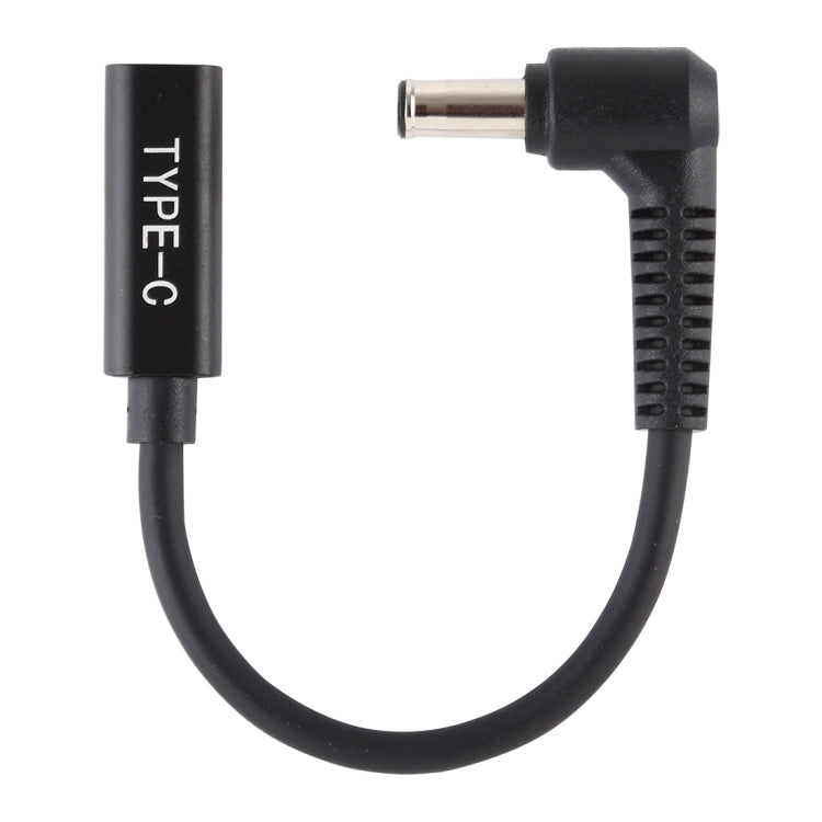 DP 5.0 x 1.0mm to Type-C Female Power Adapter Charger Cable(Black) - Universal Power Adapter by PMC TechLife | Online Shopping South Africa | PMC TechLife | Buy Now Pay Later Mobicred