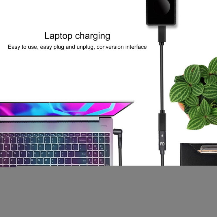 DP 5.0 x 1.0mm to Type-C Female Power Adapter Charger Cable(Black) - Universal Power Adapter by PMC TechLife | Online Shopping South Africa | PMC TechLife | Buy Now Pay Later Mobicred