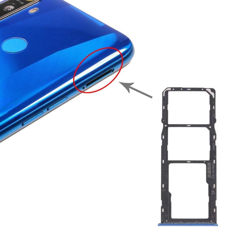 For OPPO Realme 5 SIM Card Tray + SIM Card Tray + Micro SD Card Tray (Blue) - Card Socket by PMC Jewellery | Online Shopping South Africa | PMC Jewellery | Buy Now Pay Later Mobicred