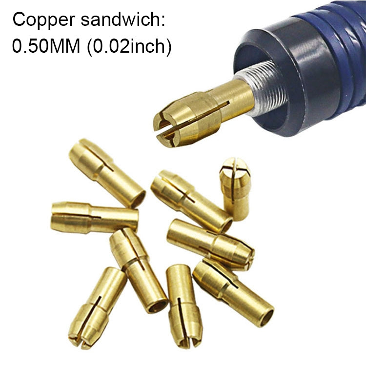 10 PCS Three-claw Copper Clamp Nut for Electric Mill Fittings���Bore diameter: 0.5mm - Hex Key & Spanner by PMC TechLife | Online Shopping South Africa | PMC TechLife | Buy Now Pay Later Mobicred
