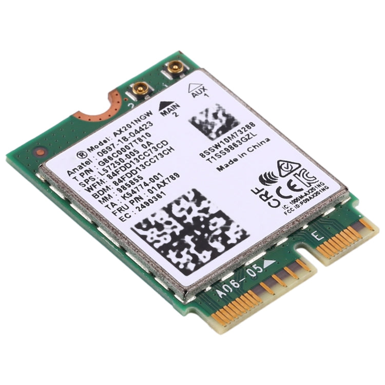 AX201 Bluetooth 5.0 Dual Band 2.4G/5G Wireless NGFF Wifi Card AX201NGW 802.11 ac/ax 2.4Gbps Wlan Adapter - USB Network Adapter by PMC TechLife | Online Shopping South Africa | PMC TechLife