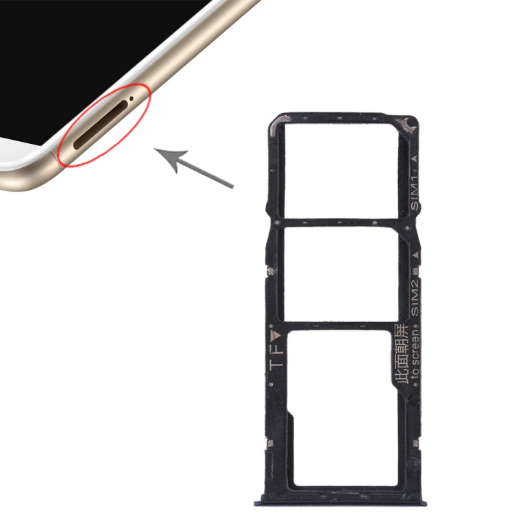 2 SIM Card Tray + Micro SD Card Tray for Huawei Enjoy 8 Plus(Blue) - Card Socket by PMc TechLife | Online Shopping South Africa | PMc TechLife | Buy Now Pay Later Mobicred