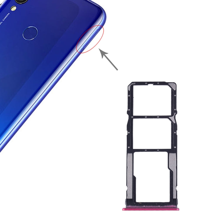 SIM Card Tray + SIM Card Tray + Micro SD Card for Xiaomi Redmi 7 (Red) - free shipping - PMC TechLife - Order now!