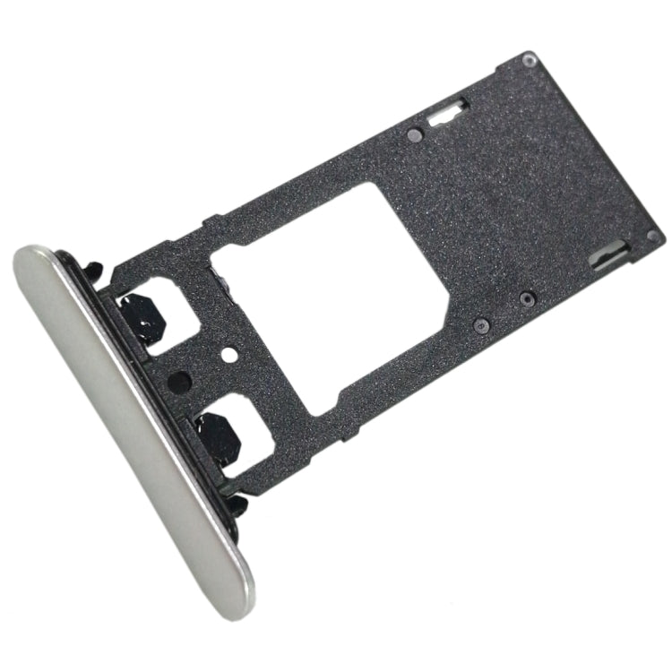 SIM1 Card Tray + SIM2 Card / Micro SD Card Tray for Sony Xperia XZ(Silver) - Card Tray by PMC TechLife | Online Shopping South Africa | PMC TechLife | Buy Now Pay Later Mobicred