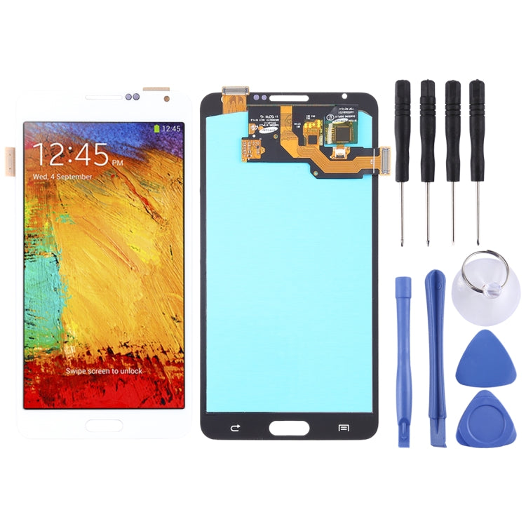 OLED LCD Screen for Galaxy Note 3, N9000 (3G), N9005 (3G/LTE) with Digitizer Full Assembly (White) - free shipping - PMc TechLife - Order now!