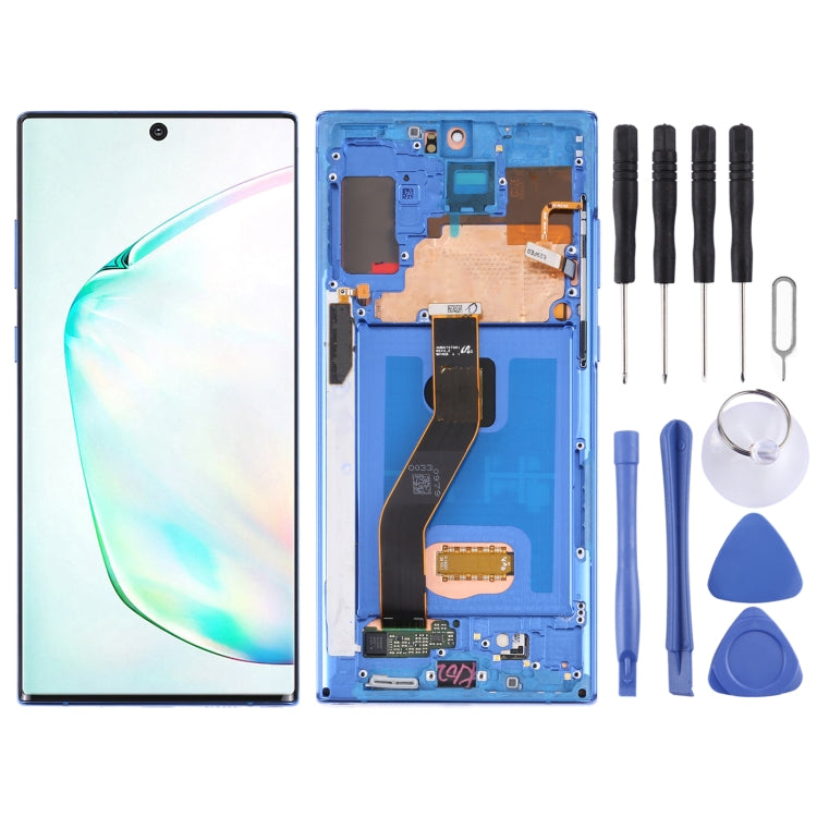 Original LCD Screen for Samsung Galaxy Note10+ 4G/Note10+ 5G SM-N976/N975 Digitizer Full Assembly With Frame (Dark Blue) - free shipping - PMc TechLife - Order now!