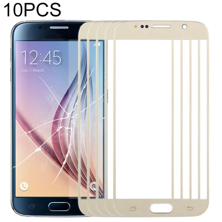 For Samsung Galaxy S6 / G920F 10pcs Front Screen Outer Glass Lens (Gold) - free shipping - PMc TechLife - Order now!