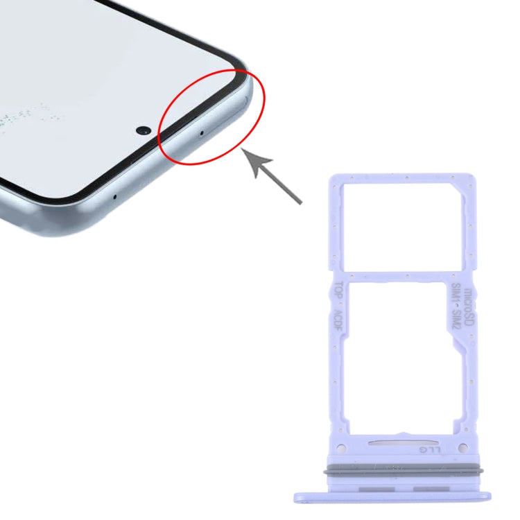 For Samsung Galaxy A34 SM-A346 Original SIM Card Tray + SIM / Micro SD Card Tray (Purple) - free shipping - PMc TechLife - Order now!