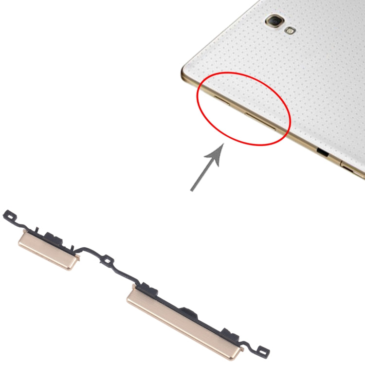 For Samsung Galaxy Tab S 8.4 SM-T705 Original Power Button and Volume Control Button (Gold) - free shipping - PMc TechLife - Order now!