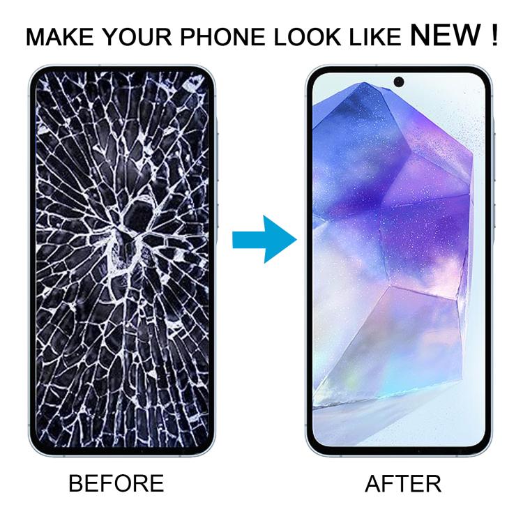 For Samsung Galaxy A55 SM-A556B Original LCD Screen Digitizer Full Assembly with Frame (Baby Blue) - free shipping - PMc TechLife - Order now!