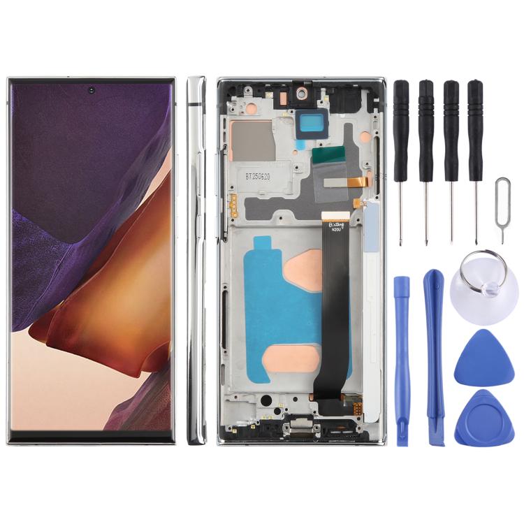 For Samsung Galaxy Note20 Ultra SM-N986B 6.72 inch TFT LCD Screen Digitizer Full Assembly with Frame, Not Supporting Fingerprint Identification (Silver) - free shipping - PMC TechLife - Order now!