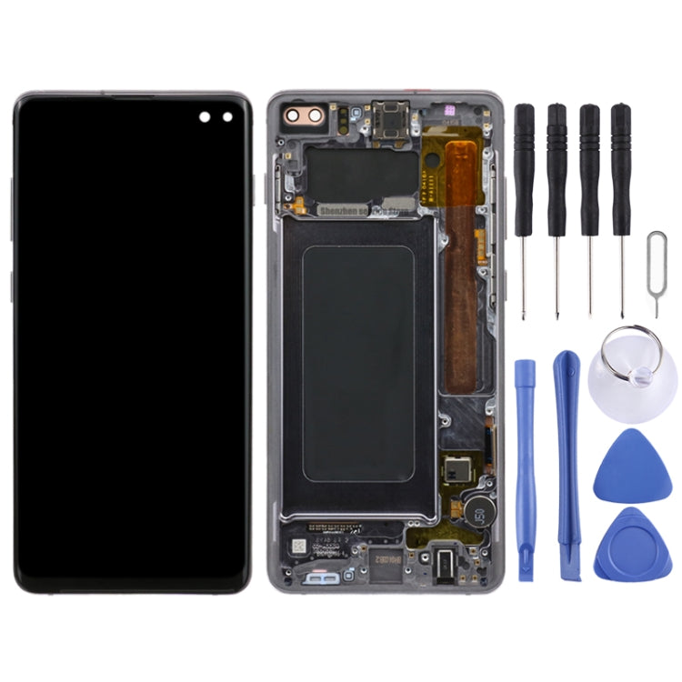 Original Super AMOLED LCD Screen for Samsung Galaxy S10+ Digitizer Full Assembly with Frame (Black) - free shipping - PMc TechLife - Order now!