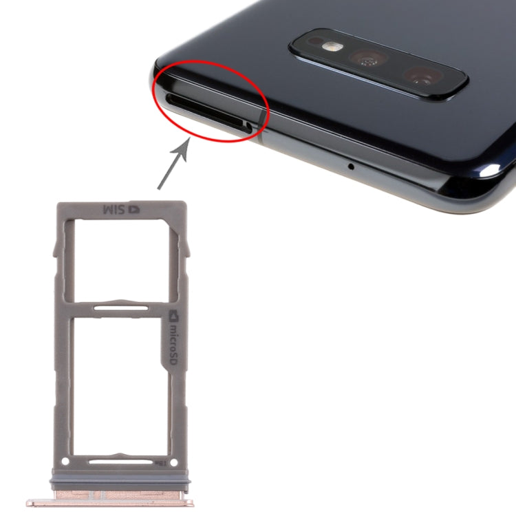 For Samsung Galaxy S10+ / S10 / S10e SIM Card Tray + Micro SD Card Tray (Rose Gold) - free shipping - PMc TechLife - Order now!