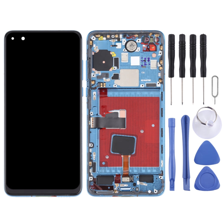 Original OLED LCD Screen for Huawei P40 Digitizer Full Assembly with Frame(Blue) - LCD Screen by PMC TechLife | Online Shopping South Africa | PMC TechLife | Buy Now Pay Later Mobicred