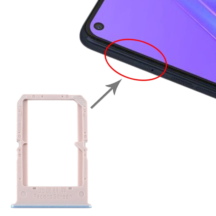 For OPPO A72 5G / K7X 5G / A53 5G SIM Card Tray + SIM Card Tray(Blue) - Card Tray by PMc TechLife | Online Shopping South Africa | PMc TechLife | Buy Now Pay Later Mobicred