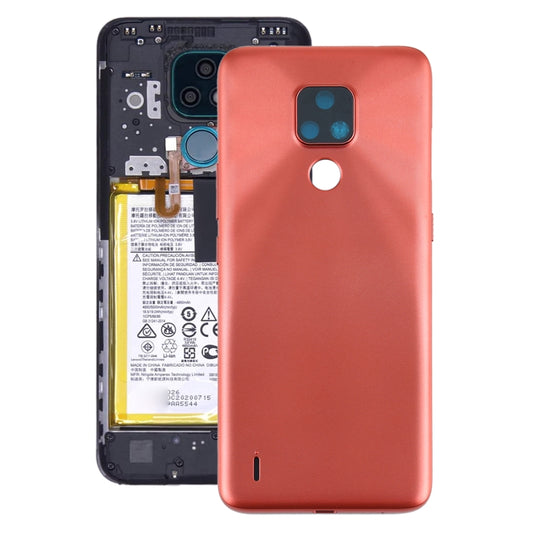 Original Battery Back Cover for Motorola Moto E7 (Orange) - Back Cover by PMC Jewellery | Online Shopping South Africa | PMC Jewellery | Buy Now Pay Later Mobicred