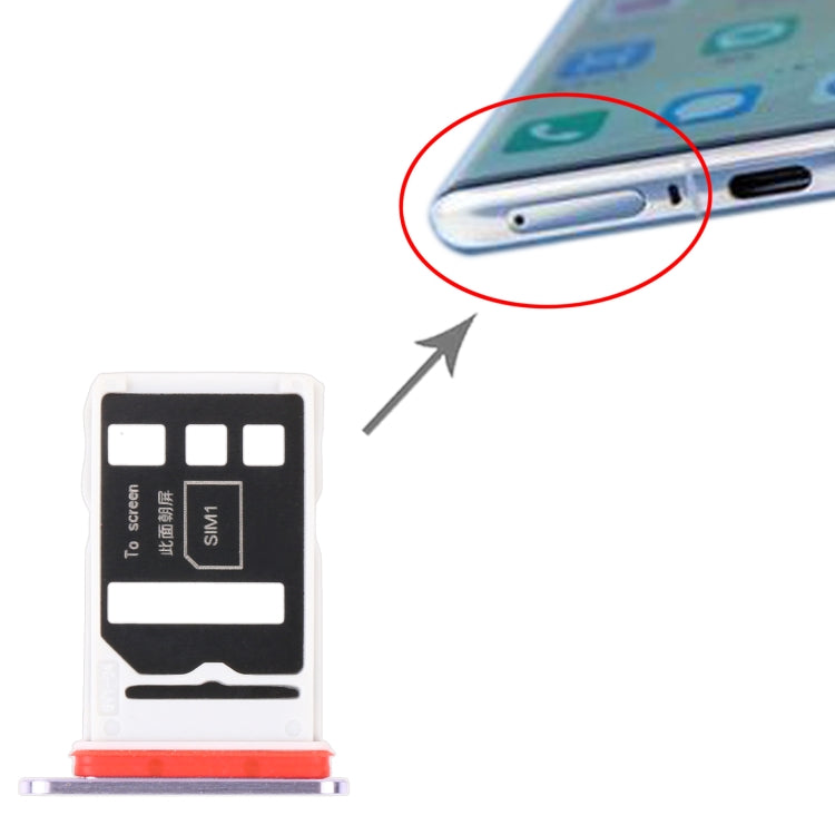 SIM Card Tray + SIM Card Tray for Huawei Nova 8 Pro 5G (Purple) - Card Socket by PMc TechLife | Online Shopping South Africa | PMc TechLife | Buy Now Pay Later Mobicred