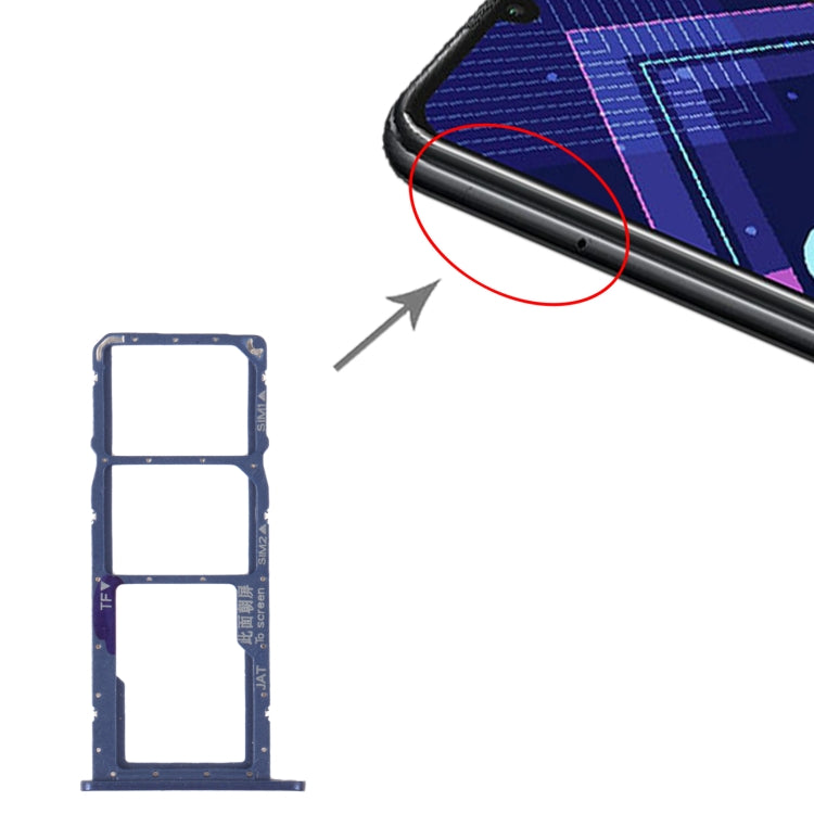 SIM Card Tray + SIM Card Tray + Micro SD Card Tray for Honor 8A 2020 (Purple) - Card Socket by PMc TechLife | Online Shopping South Africa | PMc TechLife | Buy Now Pay Later Mobicred