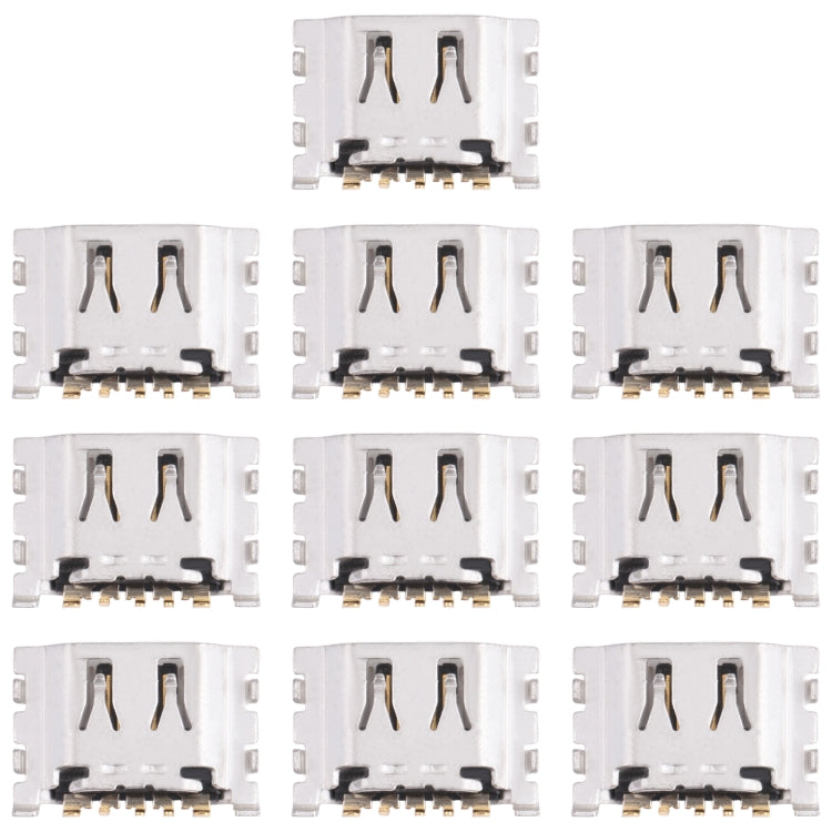 For OPPO A7 / AX7 CPH1901, CPH1903, CPH1905, PBFM00, PBFT00 10pcs Charging Port Connector - Single Tail Connector by PMc TechLife | Online Shopping South Africa | PMc TechLife | Buy Now Pay Later Mobicred