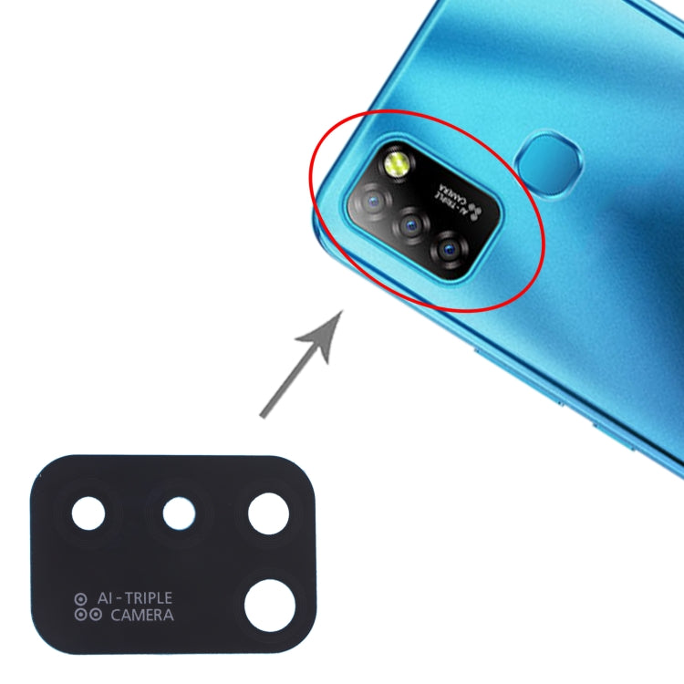 For Infinix Smart 5 / Hot 10 Lite X657, X657C, X657B 10pcs Back Camera Lens - Camera Parts by PMc TechLife | Online Shopping South Africa | PMc TechLife | Buy Now Pay Later Mobicred