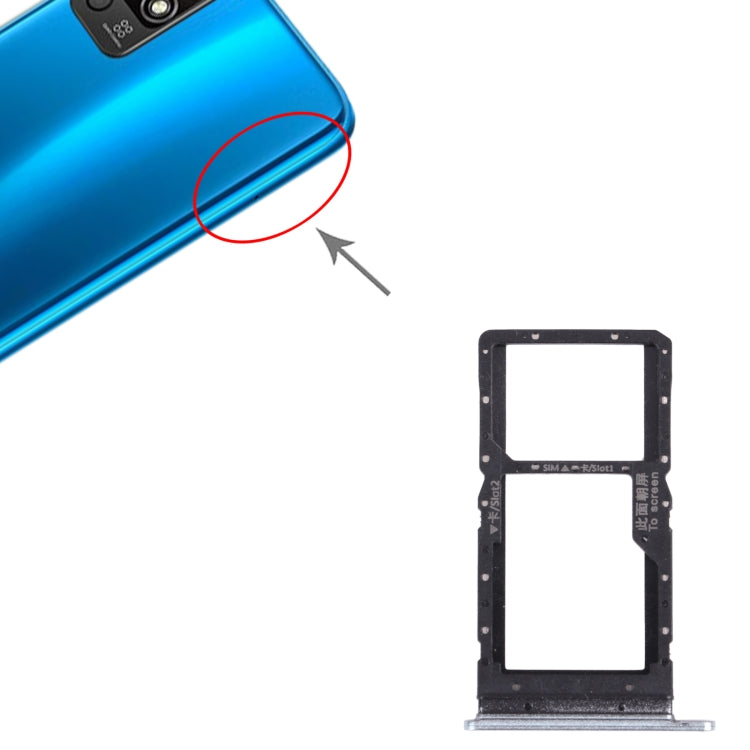 SIM Card Tray + SIM Card Tray / Micro SD Card Tray for Honor play 5T (Green) - free shipping - PMc TechLife - Order now!