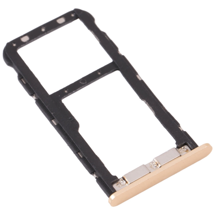 SIM Card Tray + Micro SD Card Tray for ZTE Blade V9 (Gold) - For ZTE by PMc TechLife | Online Shopping South Africa | PMc TechLife | Buy Now Pay Later Mobicred