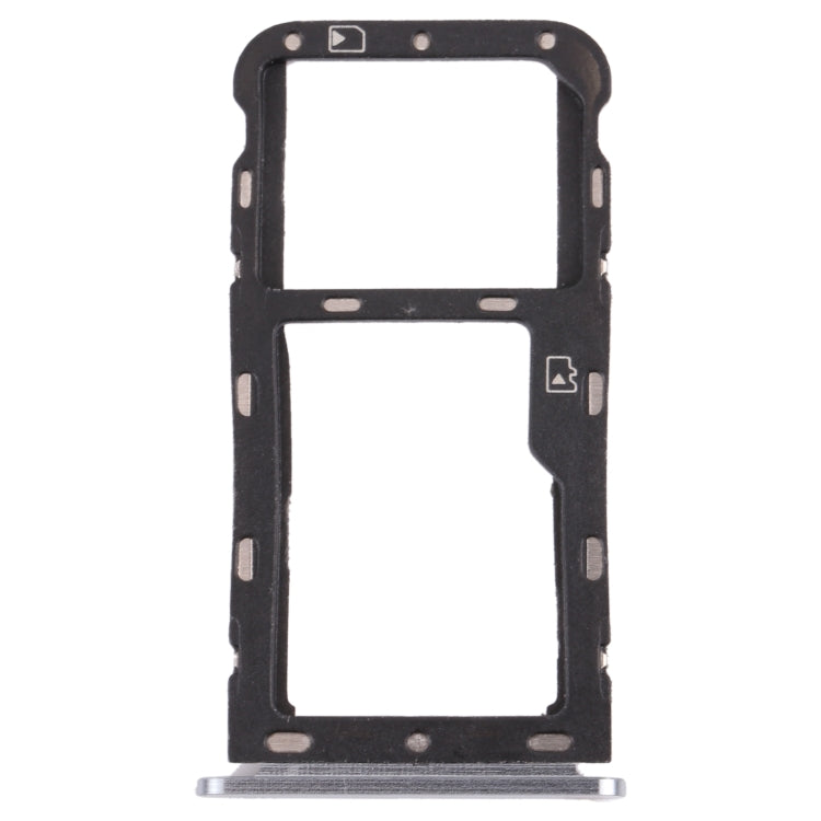 SIM Card Tray + Micro SD Card Tray for ZTE Blade V9 (Silver) - For ZTE by PMc TechLife | Online Shopping South Africa | PMc TechLife | Buy Now Pay Later Mobicred