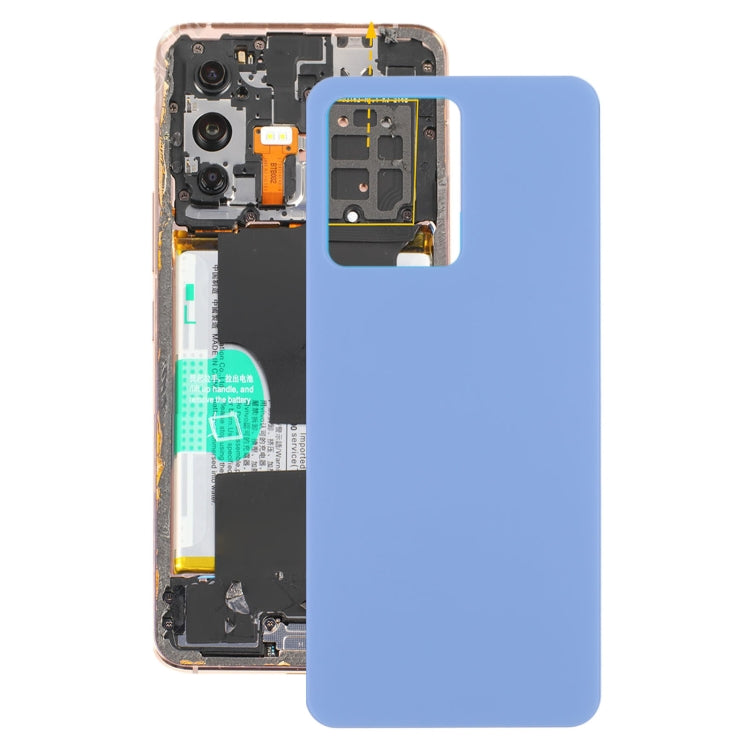 For vivo S12 / V23 5G V2162A V2130 Glass Battery Back Cover (Blue) - Back Cover by PMC Jewellery | Online Shopping South Africa | PMC Jewellery | Buy Now Pay Later Mobicred