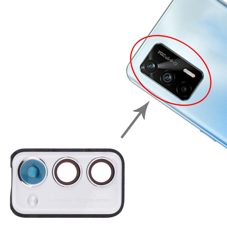 For OPPO Realme Q3 Pro 5G / Realme Q3 Pro Carnival  Back Camera Lens Frame (White) - Camera Series by PMC TechLife | Online Shopping South Africa | PMC TechLife | Buy Now Pay Later Mobicred