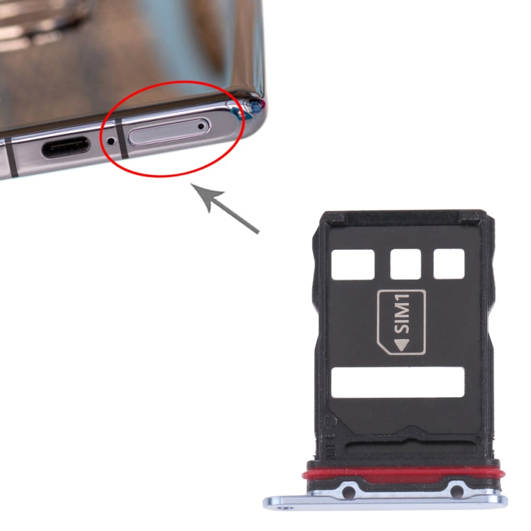 SIM Card Tray + NM Card Tray for Huawei P50 Pro (Blue) - Card Socket by PMc TechLife | Online Shopping South Africa | PMc TechLife | Buy Now Pay Later Mobicred