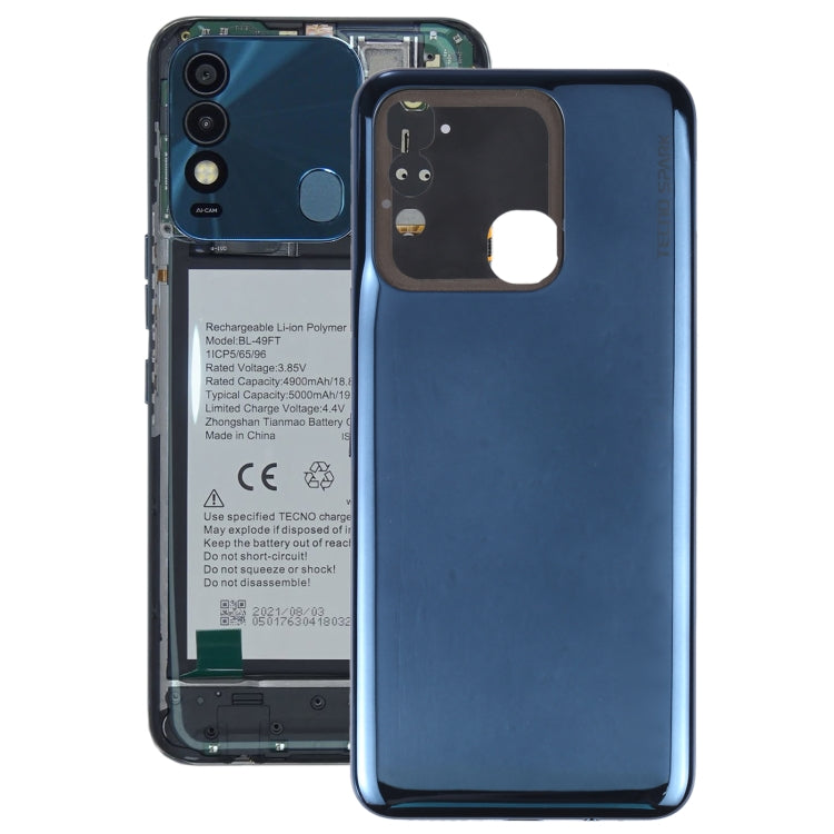 For Tenco Spark 8T KG6p Original Battery Back Cover (Dark Blue) - Back Cover by PMC TechLife | Online Shopping South Africa | PMC TechLife | Buy Now Pay Later Mobicred