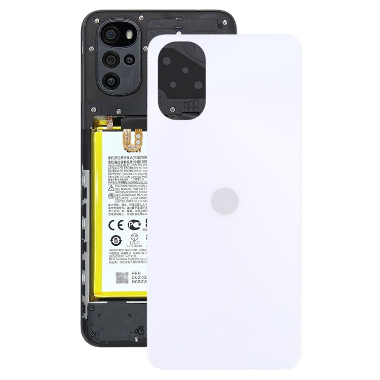 Original Battery Back Cover for Motorola Moto G22(White) - Back Cover by PMC Jewellery | Online Shopping South Africa | PMC Jewellery | Buy Now Pay Later Mobicred