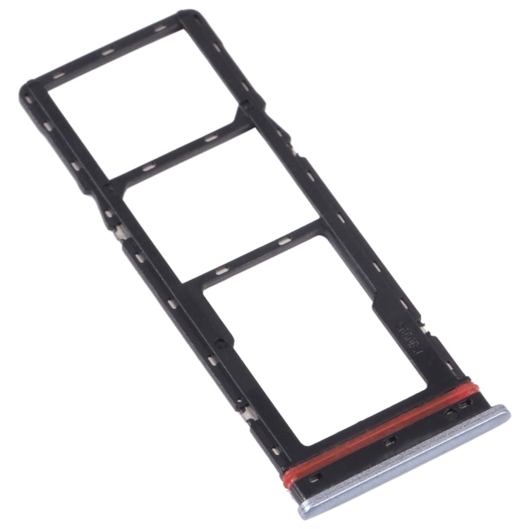 For Infinix Zero 8i X687B SIM Card Tray + SIM Card Tray + Micro SD Card Tray (Silver) - Card Tray by PMc TechLife | Online Shopping South Africa | PMc TechLife | Buy Now Pay Later Mobicred