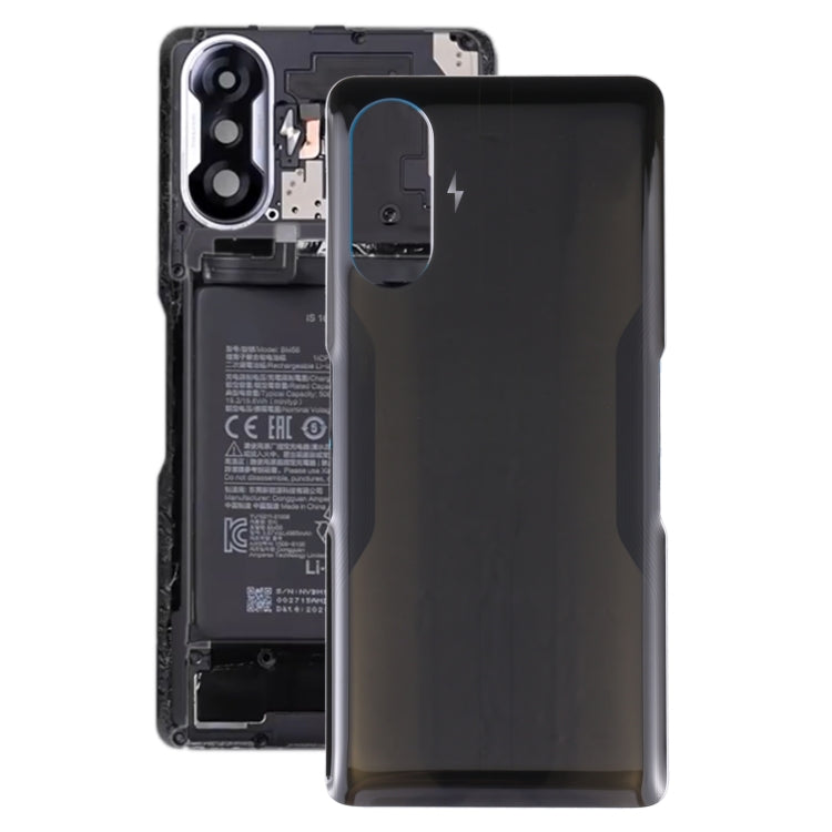 Glass Battery Back Cover for Xiaomi Redmi K40 Gaming(Black) - Back Cover by PMC TechLife | Online Shopping South Africa | PMC TechLife | Buy Now Pay Later Mobicred