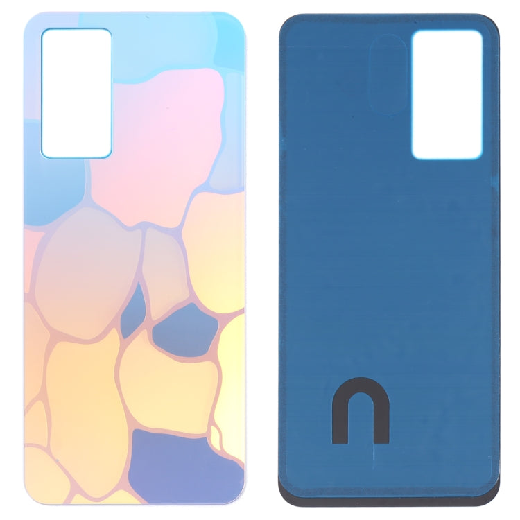 For vivo Y75 4G 2022/V23e Glass Battery Back Cover (Blue) - Back Cover by PMC Jewellery | Online Shopping South Africa | PMC Jewellery | Buy Now Pay Later Mobicred