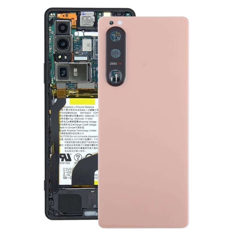 For Sony Xperia 5 III Original Battery Back Cover with Camera Lens Cover(Pink) - Back Cover by PMC Jewellery | Online Shopping South Africa | PMC Jewellery