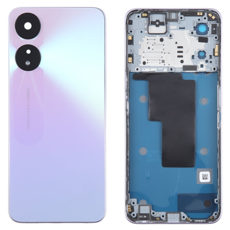 For OPPO A78 Original Battery Back Cover with Middle Frame(Purple) - Back Cover by PMC Jewellery | Online Shopping South Africa | PMC Jewellery