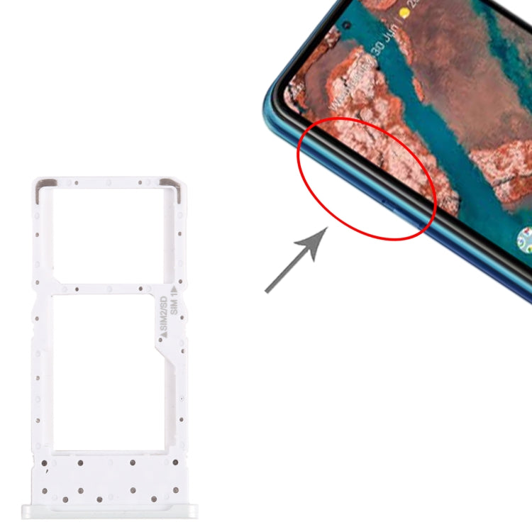 For Nokia X20 Original SIM + SIM / Micro SD Card Tray (White) - Card Tray by PMC TechLife | Online Shopping South Africa | PMC TechLife