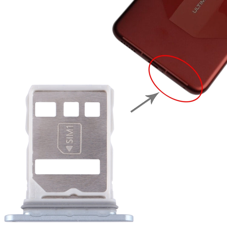 For Huawei Mate 60 Pro+ SIM + NM Card Tray (Silver) - Card Socket by PMc TechLife | Online Shopping South Africa | PMc TechLife | Buy Now Pay Later Mobicred