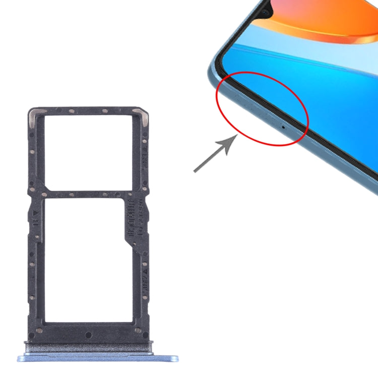 For Honor X6 SIM + SIM / Micro SD Card Tray (Blue) - free shipping - PMC TechLife - Order now!