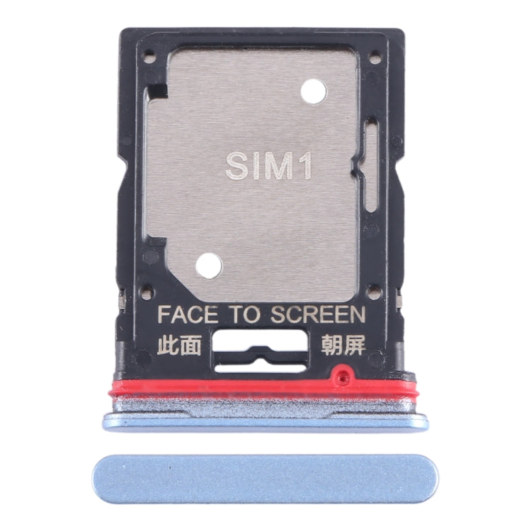 For Xiaomi Redmi K50i SIM Card Tray + SIM Card Tray / Micro SD Card Tray (Blue) - Card Tray by PMC TechLife | Online Shopping South Africa | PMC TechLife