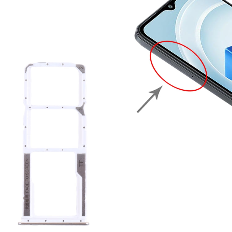 For Xiaomi Poco M5 4G SIM Card Tray + SIM Card Tray + Micro SD Card Tray (Silver) - Card Tray by PMC TechLife | Online Shopping South Africa | PMC TechLife