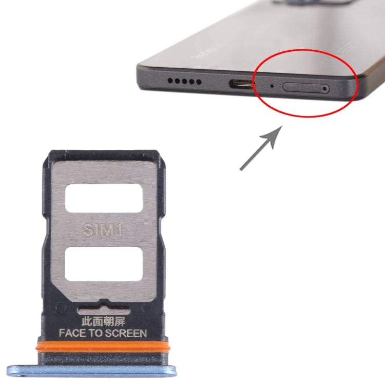 For Xiaomi Redmi Note 12 Pro 5G SIM Card Tray + SIM Card Tray (Blue) - Card Tray by PMC TechLife | Online Shopping South Africa | PMC TechLife