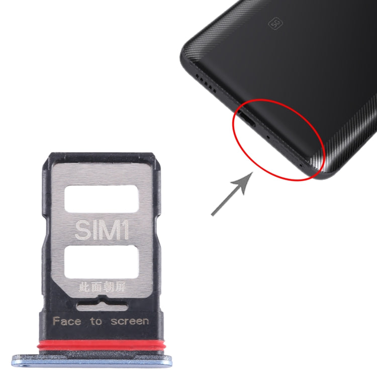 For Xiaomi Redmi K60 SIM Card Tray + SIM Card Tray (Blue) - Card Tray by PMC TechLife | Online Shopping South Africa | PMC TechLife | Buy Now Pay Later Mobicred