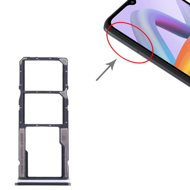 For Xiaomi Poco  C51 SIM Card Tray + SIM Card Tray + Micro SD Card Tray (Black) - free shipping - PMC TechLife - Order now!