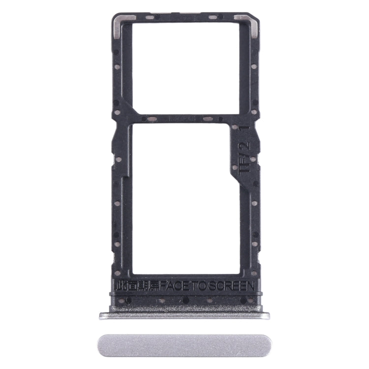 For Xiaomi Redmi 12 4G SIM Card Tray + SIM Card Tray / Micro SD Card Tray (Silver) - Card Tray by PMC TechLife | Online Shopping South Africa | PMC TechLife