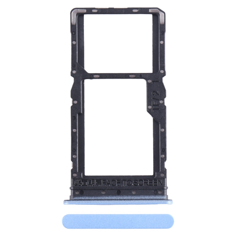 For Xiaomi Redmi Note 12R SIM Card Tray + SIM Card Tray / Micro SD Card Tray (Blue) - Card Tray by PMC TechLife | Online Shopping South Africa | PMC TechLife