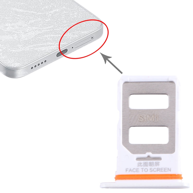 For Xiaomi Note 13 Pro SIM Card Tray + SIM Card Tray (White) - Card Tray by PMC TechLife | Online Shopping South Africa | PMC TechLife